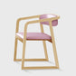 Scandinavian Wood Dining Kitchen Room Chair Open Back Arm Chair Pink 1 Piece Clearhalo ' kitchen&dining_furn' 'Dining Chairs' 'Dining Tables & Seating' 'dining_chair' 'furn' 'furn_dining_chair' 'Furniture' 'furniture_dining_chair' 'Kitchen & Dining Furniture' 'kitchen' 4666759