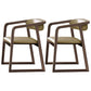 Scandinavian Wood Dining Kitchen Room Chair Open Back Arm Chair Khaki 2 Piece Set Clearhalo ' kitchen&dining_furn' 'Dining Chairs' 'Dining Tables & Seating' 'dining_chair' 'furn' 'furn_dining_chair' 'Furniture' 'furniture_dining_chair' 'Kitchen & Dining Furniture' 'kitchen' 4666765