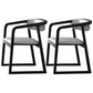 Scandinavian Wood Dining Kitchen Room Chair Open Back Arm Chair Black-Gray 2 Piece Set Clearhalo ' kitchen&dining_furn' 'Dining Chairs' 'Dining Tables & Seating' 'dining_chair' 'furn' 'furn_dining_chair' 'Furniture' 'furniture_dining_chair' 'Kitchen & Dining Furniture' 'kitchen' 4666772