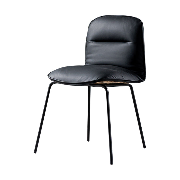 Modern Style Kitchen Chair Dining Armless Chairs with Metal Legs Black 1 Piece Clearhalo ' kitchen&dining_furn' 'Dining Chairs' 'Dining Tables & Seating' 'dining_chair' 'furn' 'furn_dining_chair' 'Furniture' 'furniture_dining_chair' 'Kitchen & Dining Furniture' 'kitchen' 4666785