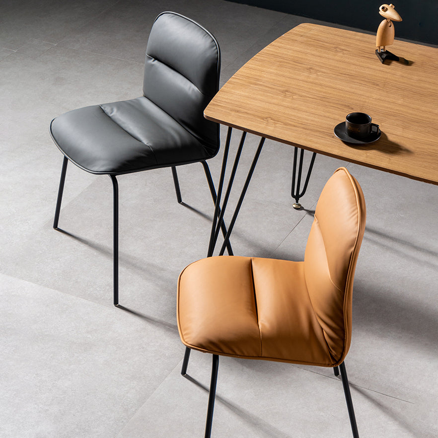 Modern Style Kitchen Chair Dining Armless Chairs with Metal Legs Clearhalo ' kitchen&dining_furn' 'Dining Chairs' 'Dining Tables & Seating' 'dining_chair' 'furn' 'furn_dining_chair' 'Furniture' 'furniture_dining_chair' 'Kitchen & Dining Furniture' 'kitchen' 4666788