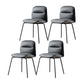 Modern Style Kitchen Chair Dining Armless Chairs with Metal Legs Dark Gray 4 Piece Set Clearhalo ' kitchen&dining_furn' 'Dining Chairs' 'Dining Tables & Seating' 'dining_chair' 'furn' 'furn_dining_chair' 'Furniture' 'furniture_dining_chair' 'Kitchen & Dining Furniture' 'kitchen' 4666794