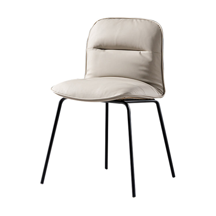 Modern Style Kitchen Chair Dining Armless Chairs with Metal Legs Light Gray 1 Piece Clearhalo ' kitchen&dining_furn' 'Dining Chairs' 'Dining Tables & Seating' 'dining_chair' 'furn' 'furn_dining_chair' 'Furniture' 'furniture_dining_chair' 'Kitchen & Dining Furniture' 'kitchen' 4666797