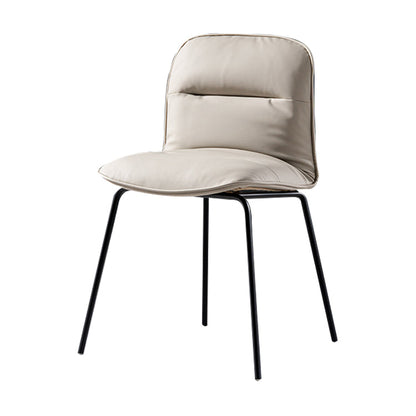 Modern Style Kitchen Chair Dining Armless Chairs with Metal Legs Light Gray 1 Piece Clearhalo ' kitchen&dining_furn' 'Dining Chairs' 'Dining Tables & Seating' 'dining_chair' 'furn' 'furn_dining_chair' 'Furniture' 'furniture_dining_chair' 'Kitchen & Dining Furniture' 'kitchen' 4666797