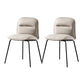 Modern Style Kitchen Chair Dining Armless Chairs with Metal Legs Light Gray 2 Piece Set Clearhalo ' kitchen&dining_furn' 'Dining Chairs' 'Dining Tables & Seating' 'dining_chair' 'furn' 'furn_dining_chair' 'Furniture' 'furniture_dining_chair' 'Kitchen & Dining Furniture' 'kitchen' 4666798