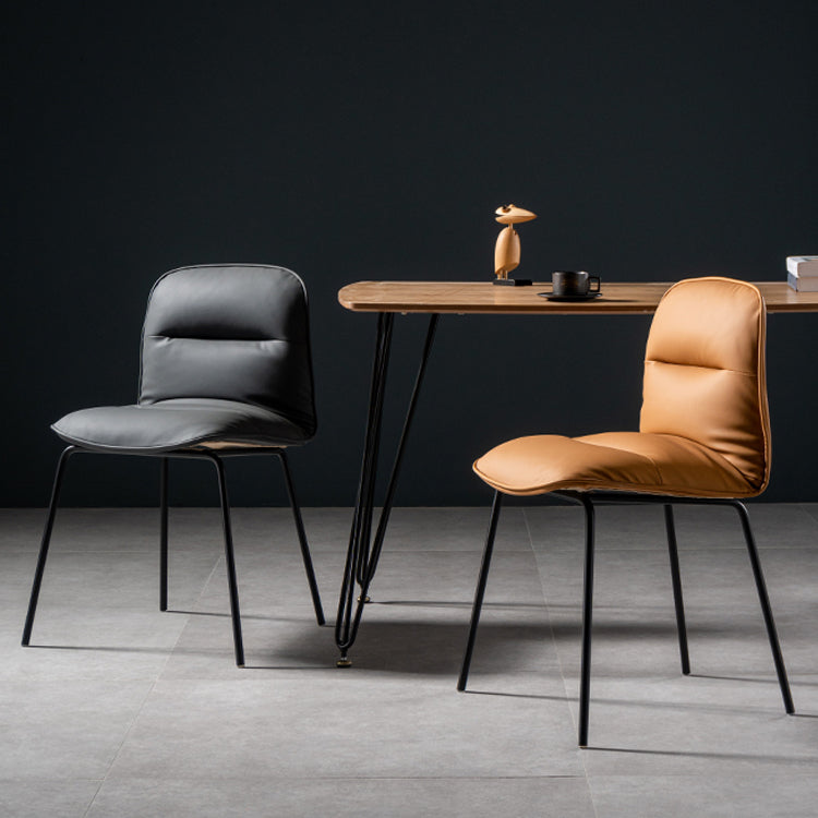 Modern Style Kitchen Chair Dining Armless Chairs with Metal Legs Clearhalo ' kitchen&dining_furn' 'Dining Chairs' 'Dining Tables & Seating' 'dining_chair' 'furn' 'furn_dining_chair' 'Furniture' 'furniture_dining_chair' 'Kitchen & Dining Furniture' 'kitchen' 4666800