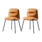 Modern Style Kitchen Chair Dining Armless Chairs with Metal Legs Brown 2 Piece Set Clearhalo ' kitchen&dining_furn' 'Dining Chairs' 'Dining Tables & Seating' 'dining_chair' 'furn' 'furn_dining_chair' 'Furniture' 'furniture_dining_chair' 'Kitchen & Dining Furniture' 'kitchen' 4666804