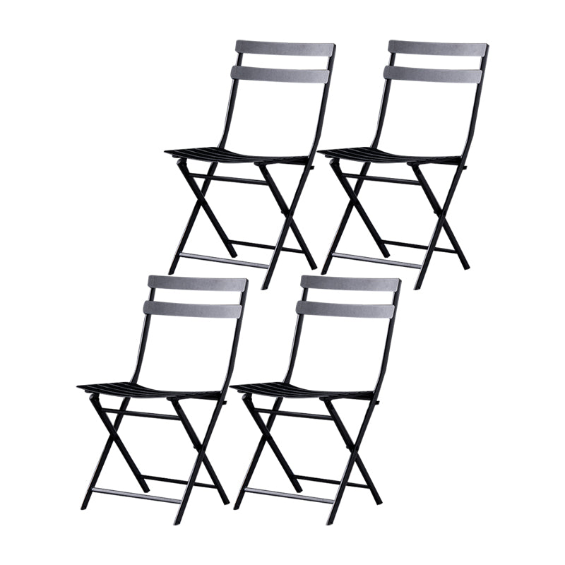 Modern Style Kitchen Chairs Dining Armless Chairs with Metal Legs Black 4 Piece Set Clearhalo ' kitchen&dining_furn' 'Dining Chairs' 'Dining Tables & Seating' 'dining_chair' 'furn' 'furn_dining_chair' 'Furniture' 'furniture_dining_chair' 'Kitchen & Dining Furniture' 'kitchen' 4666811