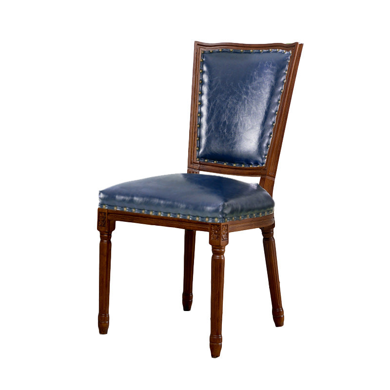 Wood Traditional Dining Kitchen Room Side Chair Open Back Chair Blue 1 Piece Clearhalo ' kitchen&dining_furn' 'Dining Chairs' 'Dining Tables & Seating' 'dining_chair' 'furn' 'furn_dining_chair' 'Furniture' 'furniture_dining_chair' 'Kitchen & Dining Furniture' 'kitchen' 4666837