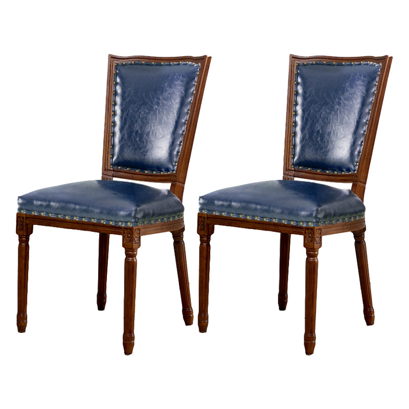 Wood Traditional Dining Kitchen Room Side Chair Open Back Chair Blue 2 Piece Set Clearhalo ' kitchen&dining_furn' 'Dining Chairs' 'Dining Tables & Seating' 'dining_chair' 'furn' 'furn_dining_chair' 'Furniture' 'furniture_dining_chair' 'Kitchen & Dining Furniture' 'kitchen' 4666838