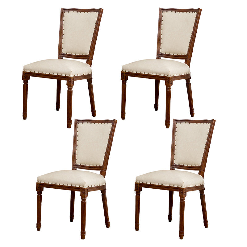 Wood Traditional Dining Kitchen Room Side Chair Open Back Chair Cream 4 Piece Set Clearhalo ' kitchen&dining_furn' 'Dining Chairs' 'Dining Tables & Seating' 'dining_chair' 'furn' 'furn_dining_chair' 'Furniture' 'furniture_dining_chair' 'Kitchen & Dining Furniture' 'kitchen' 4666848