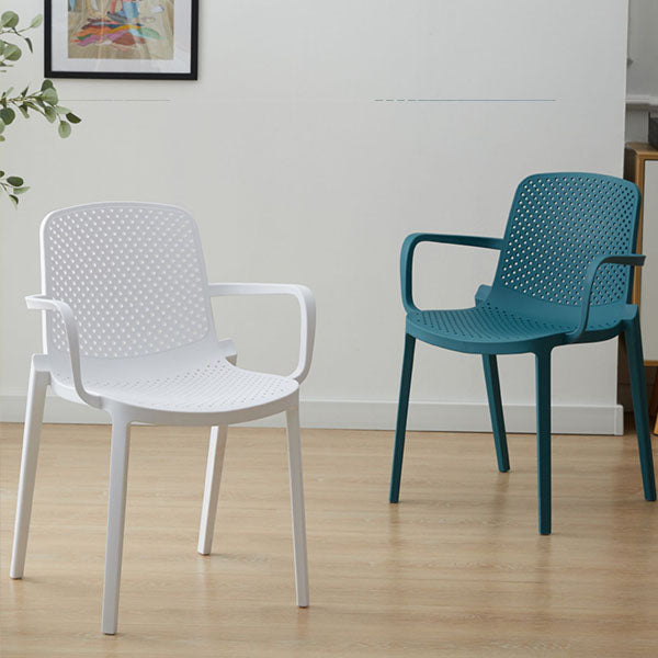 Modern Stackable Chairs Dining Arm Chairs with Plastic Legs for Kitchen Clearhalo ' kitchen&dining_furn' 'Dining Chairs' 'Dining Tables & Seating' 'dining_chair' 'furn' 'furn_dining_chair' 'Furniture' 'furniture_dining_chair' 'Kitchen & Dining Furniture' 'kitchen' 4666856
