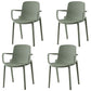 Modern Stackable Chairs Dining Arm Chairs with Plastic Legs for Kitchen Green 4 Piece Set Clearhalo ' kitchen&dining_furn' 'Dining Chairs' 'Dining Tables & Seating' 'dining_chair' 'furn' 'furn_dining_chair' 'Furniture' 'furniture_dining_chair' 'Kitchen & Dining Furniture' 'kitchen' 4666859