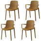 Modern Stackable Chairs Dining Arm Chairs with Plastic Legs for Kitchen Ginger 4 Piece Set Clearhalo ' kitchen&dining_furn' 'Dining Chairs' 'Dining Tables & Seating' 'dining_chair' 'furn' 'furn_dining_chair' 'Furniture' 'furniture_dining_chair' 'Kitchen & Dining Furniture' 'kitchen' 4666860