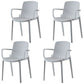 Modern Stackable Chairs Dining Arm Chairs with Plastic Legs for Kitchen White 4 Piece Set Clearhalo ' kitchen&dining_furn' 'Dining Chairs' 'Dining Tables & Seating' 'dining_chair' 'furn' 'furn_dining_chair' 'Furniture' 'furniture_dining_chair' 'Kitchen & Dining Furniture' 'kitchen' 4666864