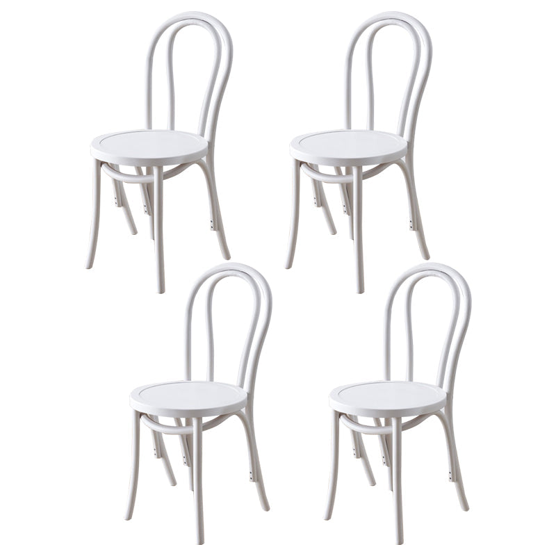 Traditional Wood Dining Kitchen Room Chair Queen Anne Back Side Chair White Wood 4 Piece Set Clearhalo ' kitchen&dining_furn' 'Dining Chairs' 'Dining Tables & Seating' 'dining_chair' 'furn' 'furn_dining_chair' 'Furniture' 'furniture_dining_chair' 'Kitchen & Dining Furniture' 'kitchen' 4666886