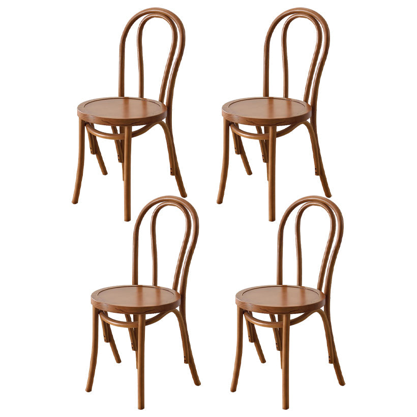 Traditional Wood Dining Kitchen Room Chair Queen Anne Back Side Chair Light Brown Wood 4 Piece Set Clearhalo ' kitchen&dining_furn' 'Dining Chairs' 'Dining Tables & Seating' 'dining_chair' 'furn' 'furn_dining_chair' 'Furniture' 'furniture_dining_chair' 'Kitchen & Dining Furniture' 'kitchen' 4666897