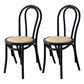 Traditional Wood Dining Kitchen Room Chair Queen Anne Back Side Chair Black Wicker & Rattan 2 Piece Set Clearhalo ' kitchen&dining_furn' 'Dining Chairs' 'Dining Tables & Seating' 'dining_chair' 'furn' 'furn_dining_chair' 'Furniture' 'furniture_dining_chair' 'Kitchen & Dining Furniture' 'kitchen' 4666904