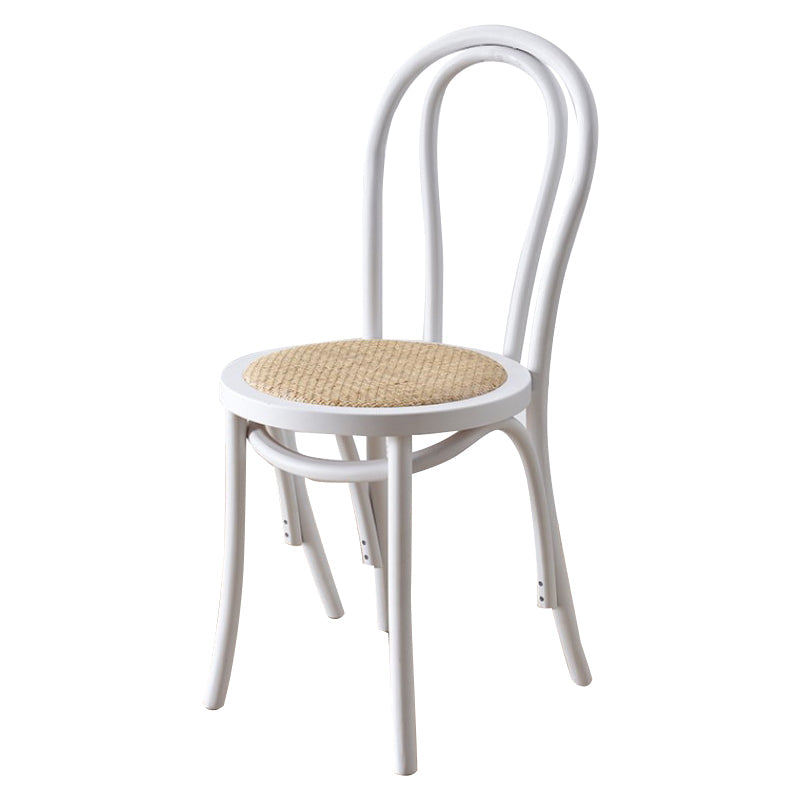 Traditional Wood Dining Kitchen Room Chair Queen Anne Back Side Chair White Wicker & Rattan 1 Piece Clearhalo ' kitchen&dining_furn' 'Dining Chairs' 'Dining Tables & Seating' 'dining_chair' 'furn' 'furn_dining_chair' 'Furniture' 'furniture_dining_chair' 'Kitchen & Dining Furniture' 'kitchen' 4666906