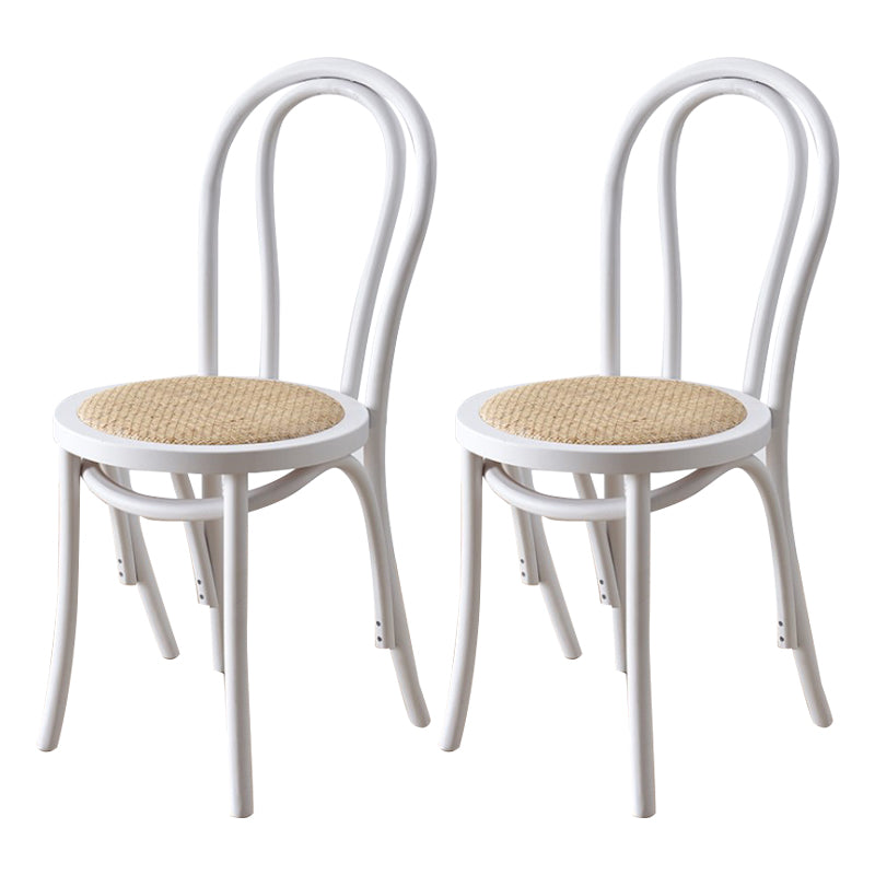 Traditional Wood Dining Kitchen Room Chair Queen Anne Back Side Chair White Wicker & Rattan 2 Piece Set Clearhalo ' kitchen&dining_furn' 'Dining Chairs' 'Dining Tables & Seating' 'dining_chair' 'furn' 'furn_dining_chair' 'Furniture' 'furniture_dining_chair' 'Kitchen & Dining Furniture' 'kitchen' 4666907