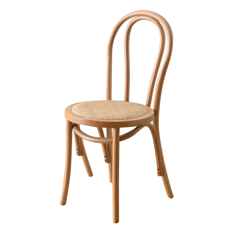 Traditional Wood Dining Kitchen Room Chair Queen Anne Back Side Chair Wood Wicker & Rattan 1 Piece Clearhalo ' kitchen&dining_furn' 'Dining Chairs' 'Dining Tables & Seating' 'dining_chair' 'furn' 'furn_dining_chair' 'Furniture' 'furniture_dining_chair' 'Kitchen & Dining Furniture' 'kitchen' 4666909