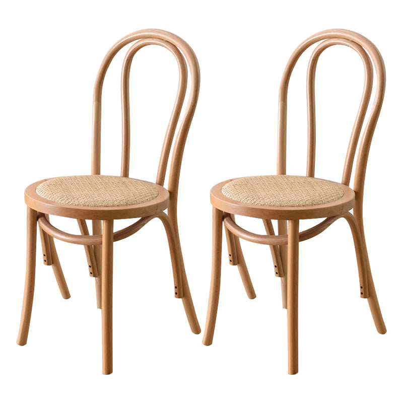 Traditional Wood Dining Kitchen Room Chair Queen Anne Back Side Chair Wood Wicker & Rattan 2 Piece Set Clearhalo ' kitchen&dining_furn' 'Dining Chairs' 'Dining Tables & Seating' 'dining_chair' 'furn' 'furn_dining_chair' 'Furniture' 'furniture_dining_chair' 'Kitchen & Dining Furniture' 'kitchen' 4666910