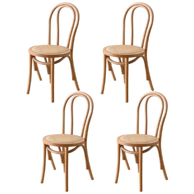 Traditional Wood Dining Kitchen Room Chair Queen Anne Back Side Chair Wood Wicker & Rattan 4 Piece Set Clearhalo ' kitchen&dining_furn' 'Dining Chairs' 'Dining Tables & Seating' 'dining_chair' 'furn' 'furn_dining_chair' 'Furniture' 'furniture_dining_chair' 'Kitchen & Dining Furniture' 'kitchen' 4666911