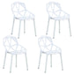 Modern Style Stackable Chairs Dining Kitchen Arm Chairs with Plastic Legs White 4 Piece Set Clearhalo ' kitchen&dining_furn' 'Dining Chairs' 'Dining Tables & Seating' 'dining_chair' 'furn' 'furn_dining_chair' 'Furniture' 'furniture_dining_chair' 'Kitchen & Dining Furniture' 'kitchen' 4666933