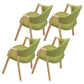 Modern 1/4/5/7 Pieces Dining Set Rectangle Wood Dining Table for Dining Room 4 Green Chairs Clearhalo 'Dining Room Sets' 'Dining Tables & Seating' 'dining_room_set' 'furn' 'furn_dining_room_set' 'Furniture' 'furniture_dining_room_set' 'Kitchen & Dining Furniture' 'kitchen&dining_furn' 'kitchen' 4666939