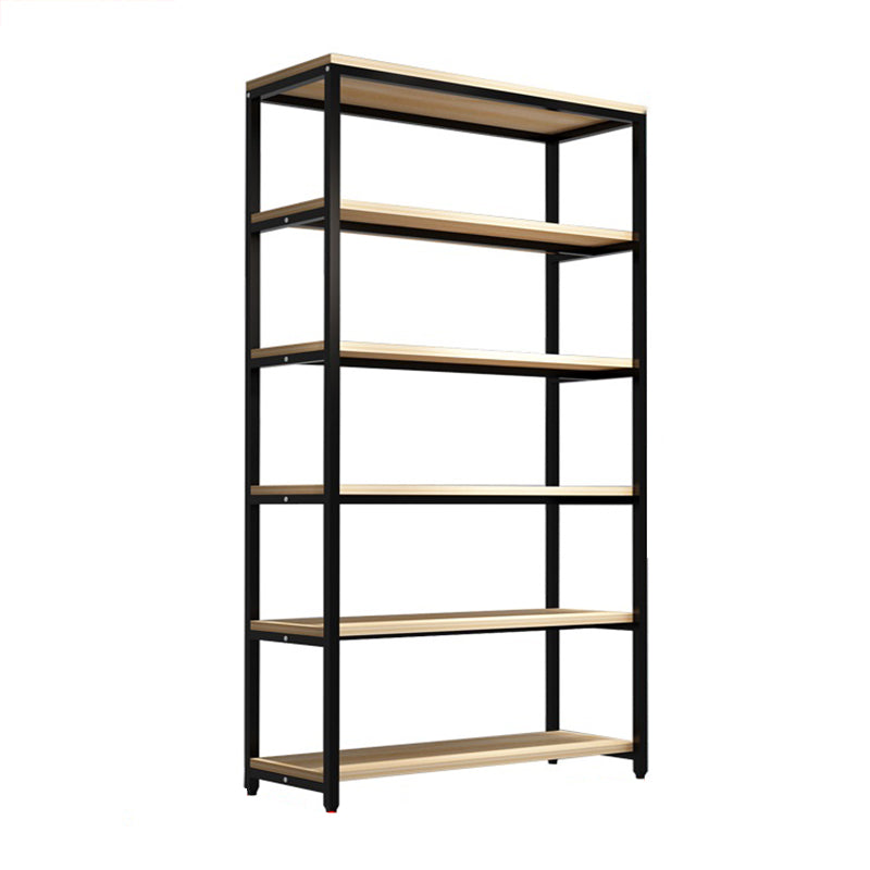 Metal Etagere Bookcase Industrial Open Back Book Shelf with Shelves for Office and Home Clearhalo 'Bookcases' 'Furniture' 'furniture_bookcases' 'kitchen' 'kitchen_bookcases' 'Living Room Furniture' 'Office Furniture' 4669377
