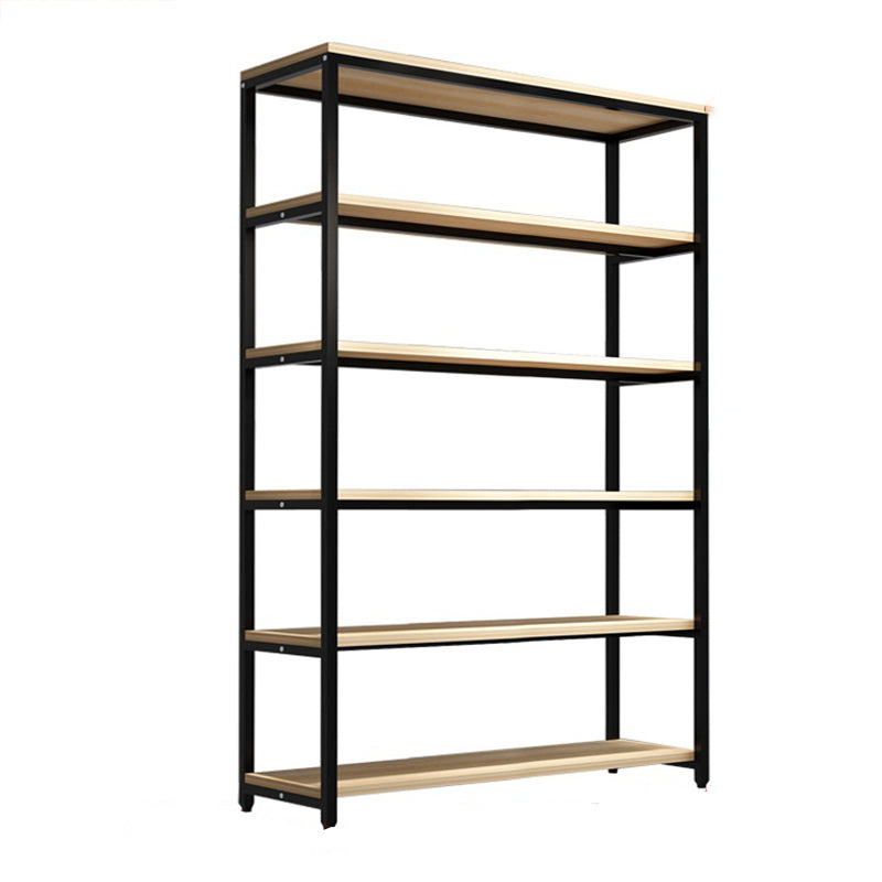 Metal Etagere Bookcase Industrial Open Back Book Shelf with Shelves for Office and Home 47"L x 16"W x 79"H Clearhalo 'Bookcases' 'Furniture' 'furniture_bookcases' 'kitchen' 'kitchen_bookcases' 'Living Room Furniture' 'Office Furniture' 4669379