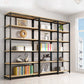 Metal Etagere Bookcase Industrial Open Back Book Shelf with Shelves for Office and Home Clearhalo 'Bookcases' 'Furniture' 'furniture_bookcases' 'kitchen' 'kitchen_bookcases' 'Living Room Furniture' 'Office Furniture' 4669381