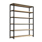 Metal Etagere Bookcase Industrial Open Back Book Shelf with Shelves for Office and Home Clearhalo 'Bookcases' 'Furniture' 'furniture_bookcases' 'kitchen' 'kitchen_bookcases' 'Living Room Furniture' 'Office Furniture' 4669383