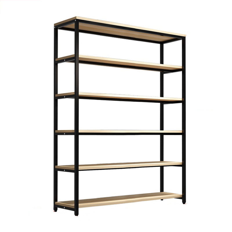 Metal Etagere Bookcase Industrial Open Back Book Shelf with Shelves for Office and Home Clearhalo 'Bookcases' 'Furniture' 'furniture_bookcases' 'kitchen' 'kitchen_bookcases' 'Living Room Furniture' 'Office Furniture' 4669383