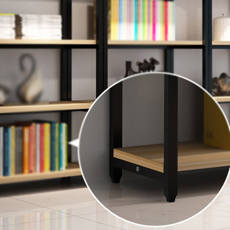 Metal Etagere Bookcase Industrial Open Back Book Shelf with Shelves for Office and Home Clearhalo 'Bookcases' 'Furniture' 'furniture_bookcases' 'kitchen' 'kitchen_bookcases' 'Living Room Furniture' 'Office Furniture' 4669384