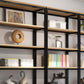 Metal Etagere Bookcase Industrial Open Back Book Shelf with Shelves for Office and Home Clearhalo 'Bookcases' 'Furniture' 'furniture_bookcases' 'kitchen' 'kitchen_bookcases' 'Living Room Furniture' 'Office Furniture' 4669385