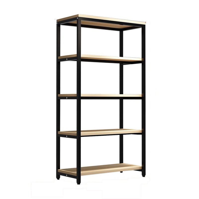 Metal Etagere Bookcase Industrial Open Back Book Shelf with Shelves for Office and Home 23.6"L x 15.7"W x 63.8"H Clearhalo 'Bookcases' 'Furniture' 'furniture_bookcases' 'kitchen' 'kitchen_bookcases' 'Living Room Furniture' 'Office Furniture' 4669389