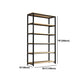 Metal Etagere Bookcase Industrial Open Back Book Shelf with Shelves for Office and Home Clearhalo 'Bookcases' 'Furniture' 'furniture_bookcases' 'kitchen' 'kitchen_bookcases' 'Living Room Furniture' 'Office Furniture' 4669397