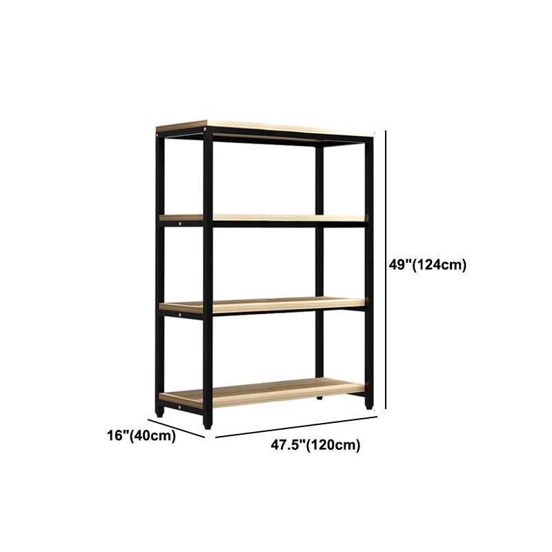 Metal Etagere Bookcase Industrial Open Back Book Shelf with Shelves for Office and Home Clearhalo 'Bookcases' 'Furniture' 'furniture_bookcases' 'kitchen' 'kitchen_bookcases' 'Living Room Furniture' 'Office Furniture' 4669398