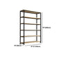 Metal Etagere Bookcase Industrial Open Back Book Shelf with Shelves for Office and Home Clearhalo 'Bookcases' 'Furniture' 'furniture_bookcases' 'kitchen' 'kitchen_bookcases' 'Living Room Furniture' 'Office Furniture' 4669399