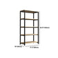 Metal Etagere Bookcase Industrial Open Back Book Shelf with Shelves for Office and Home Clearhalo 'Bookcases' 'Furniture' 'furniture_bookcases' 'kitchen' 'kitchen_bookcases' 'Living Room Furniture' 'Office Furniture' 4669404