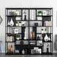 Modern Style Metal Bookshelf Open Etagere Shelf Bookcase for Office Black 63"L x 9.8"W x 78.7"H Clearhalo 'Bookcases' 'Furniture' 'furniture_bookcases' 'kitchen' 'kitchen_bookcases' 'Living Room Furniture' 'Office Furniture' 4669408