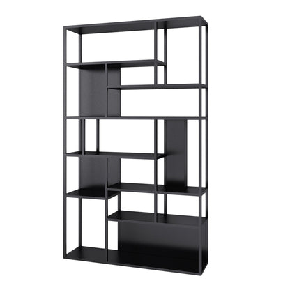 Modern Style Metal Bookshelf Open Etagere Shelf Bookcase for Office Black Clearhalo 'Bookcases' 'Furniture' 'furniture_bookcases' 'kitchen' 'kitchen_bookcases' 'Living Room Furniture' 'Office Furniture' 4669409