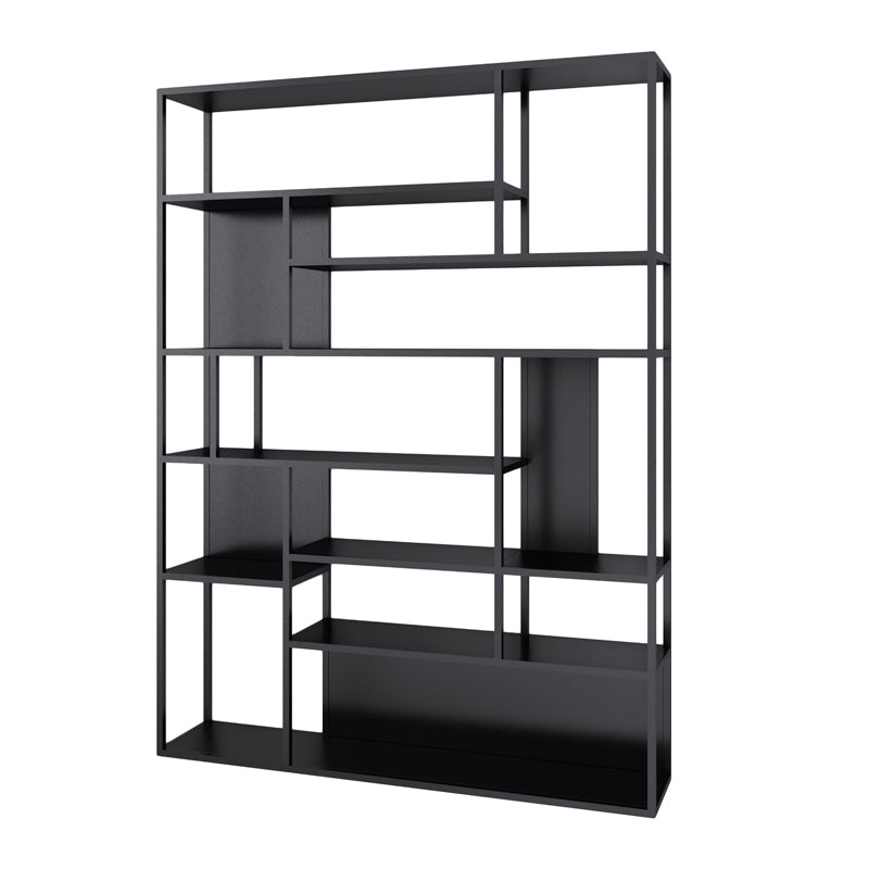Modern Style Metal Bookshelf Open Etagere Shelf Bookcase for Office Black Clearhalo 'Bookcases' 'Furniture' 'furniture_bookcases' 'kitchen' 'kitchen_bookcases' 'Living Room Furniture' 'Office Furniture' 4669422