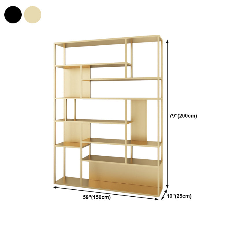 Modern Style Metal Bookshelf Open Etagere Shelf Bookcase for Office Clearhalo 'Bookcases' 'Furniture' 'furniture_bookcases' 'kitchen' 'kitchen_bookcases' 'Living Room Furniture' 'Office Furniture' 4669431