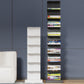 White and Black Corner Bookshelf Closed Back Contemporary Iron Bookshelf Clearhalo 'Bookcases' 'Furniture' 'furniture_bookcases' 'kitchen' 'kitchen_bookcases' 'Living Room Furniture' 'Office Furniture' 4669436