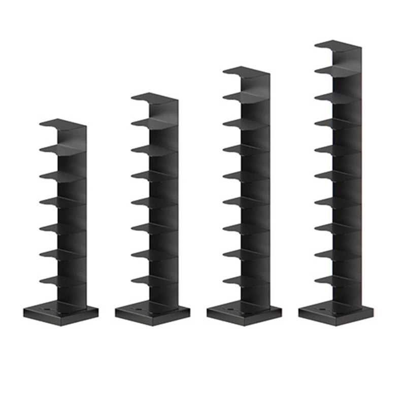 White and Black Corner Bookshelf Closed Back Contemporary Iron Bookshelf Clearhalo 'Bookcases' 'Furniture' 'furniture_bookcases' 'kitchen' 'kitchen_bookcases' 'Living Room Furniture' 'Office Furniture' 4669444