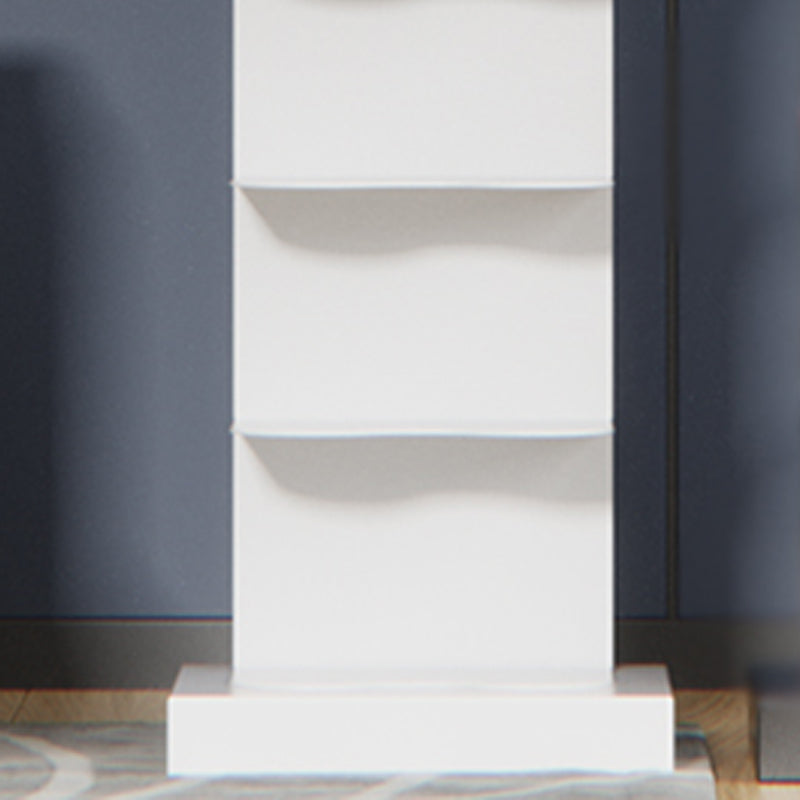 White and Black Corner Bookshelf Closed Back Contemporary Iron Bookshelf Clearhalo 'Bookcases' 'Furniture' 'furniture_bookcases' 'kitchen' 'kitchen_bookcases' 'Living Room Furniture' 'Office Furniture' 4669449