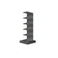 White and Black Corner Bookshelf Closed Back Contemporary Iron Bookshelf Black 13.8"L x 13.8"W x 36.6"H Clearhalo 'Bookcases' 'Furniture' 'furniture_bookcases' 'kitchen' 'kitchen_bookcases' 'Living Room Furniture' 'Office Furniture' 4669453