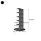 White and Black Corner Bookshelf Closed Back Contemporary Iron Bookshelf Clearhalo 'Bookcases' 'Furniture' 'furniture_bookcases' 'kitchen' 'kitchen_bookcases' 'Living Room Furniture' 'Office Furniture' 4669457